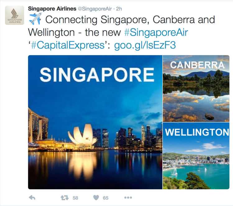 Singapore airlines tweet