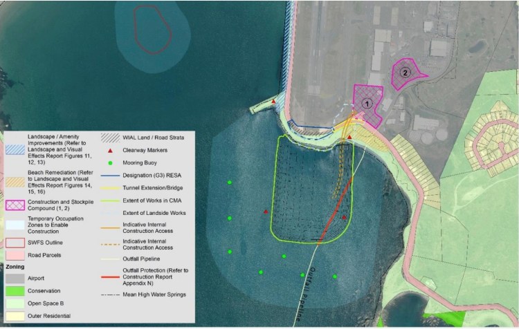 Note that this image shows exclusion zones that are less than the 250-300m ones mentioned in the reports