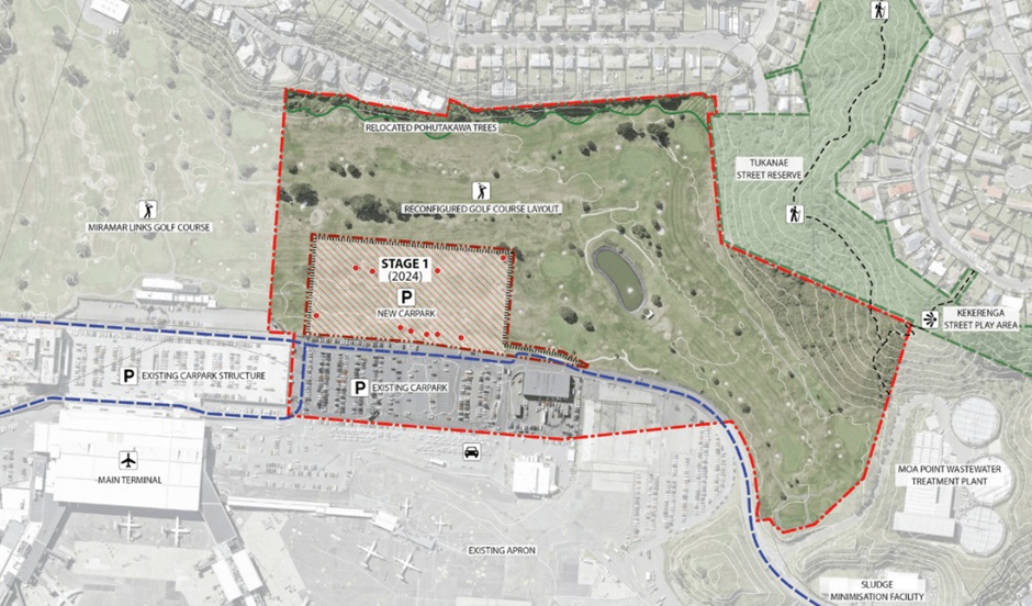 Map showing area of Golf Course affected